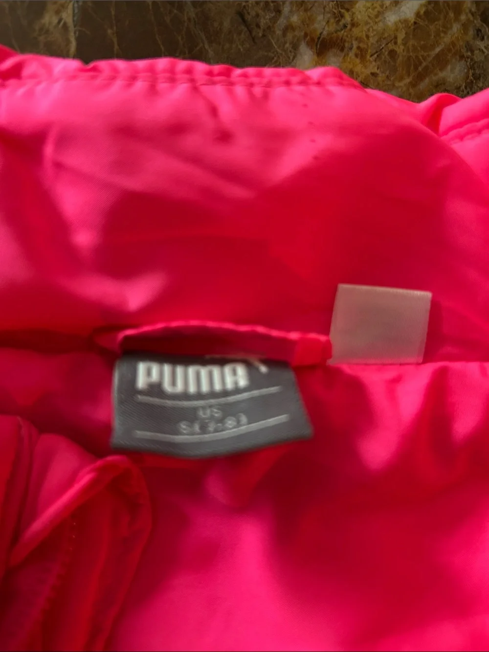 Puma Girls Pink Puffer Vest.Suze S 7-8